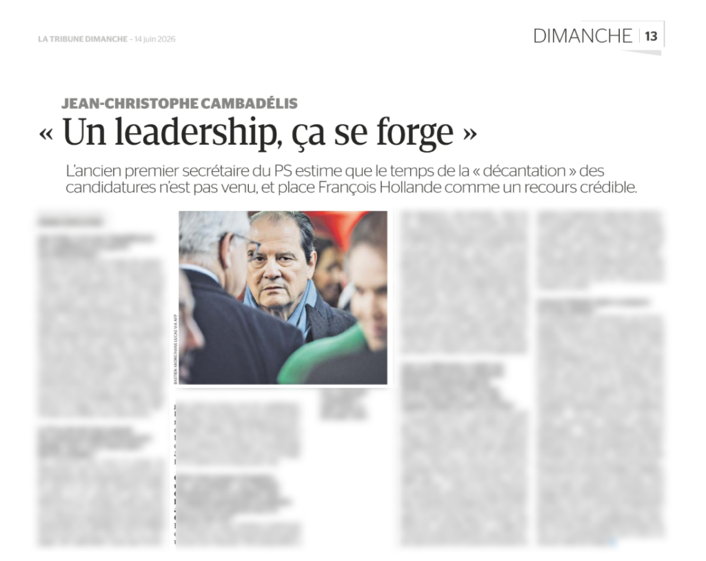 260614 La Tribune Dimanche